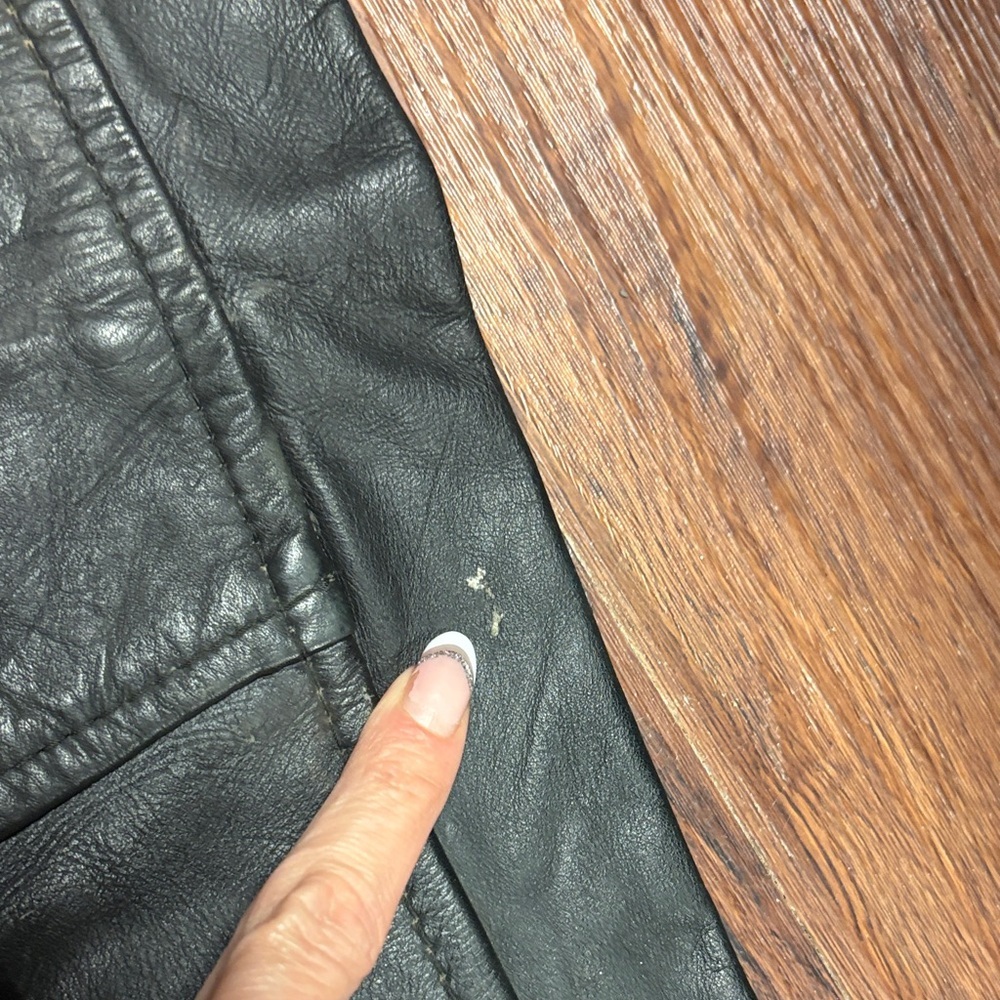 Shaf 90s Black Leather Chaps Medium - Picture 7 of 14